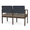 Lesro Lenox 2 Seat Tandem Seating W/ No Center Arm, 43.5 in W 24.5 in L 32 in H LS2101 - alternate 3